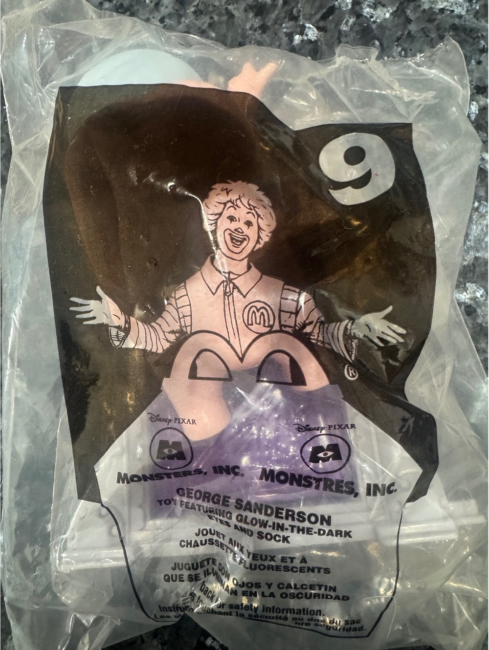 2001 McDonald's Monsters Inc. toy #9 George Sanderson NIB